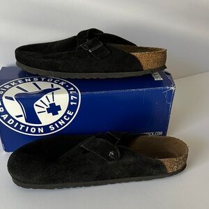 Birkenstock Men's Black Suede Slip-Ons